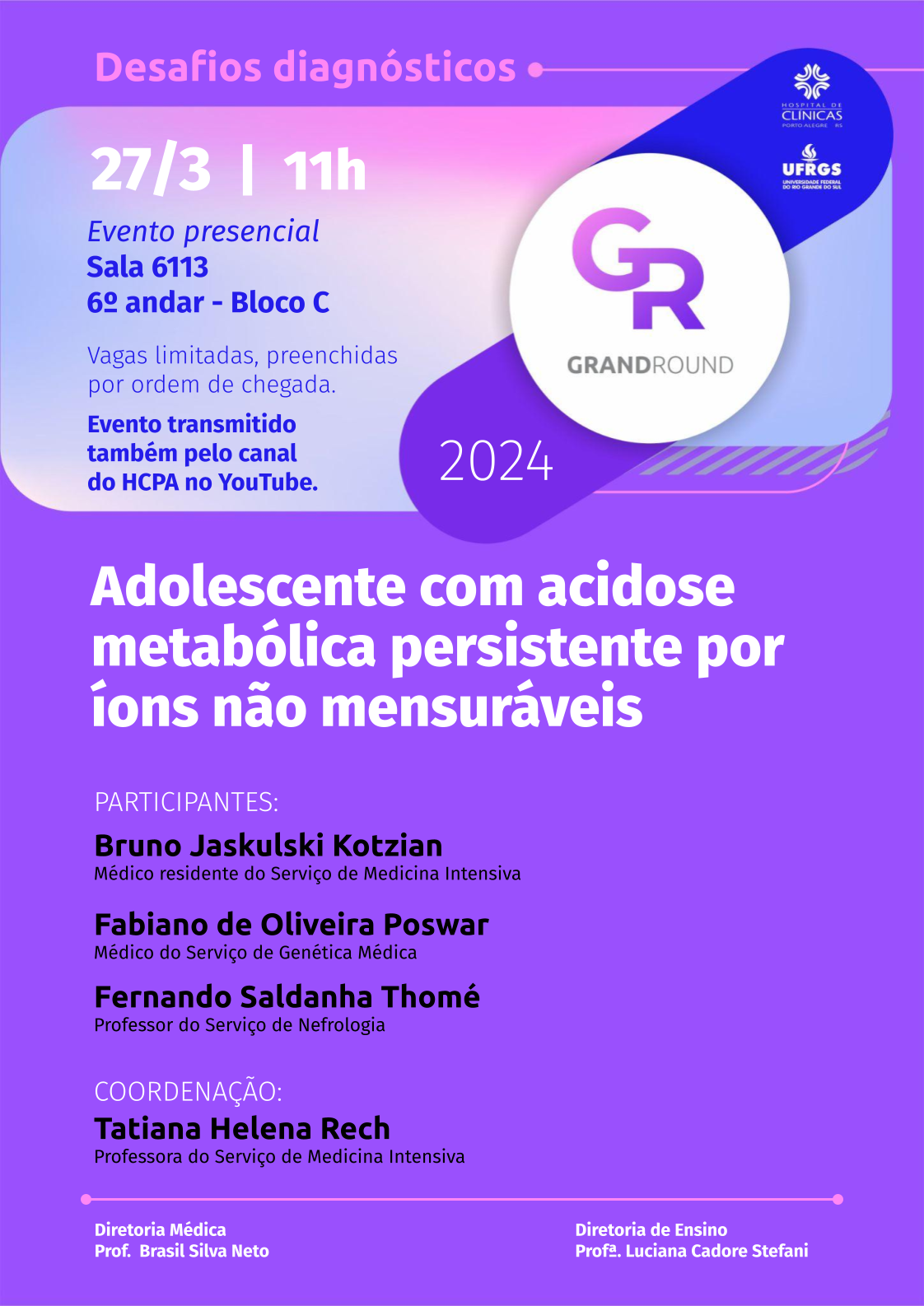 Adolescente com acidose metabólica persistente por íons não mensuráveis ...